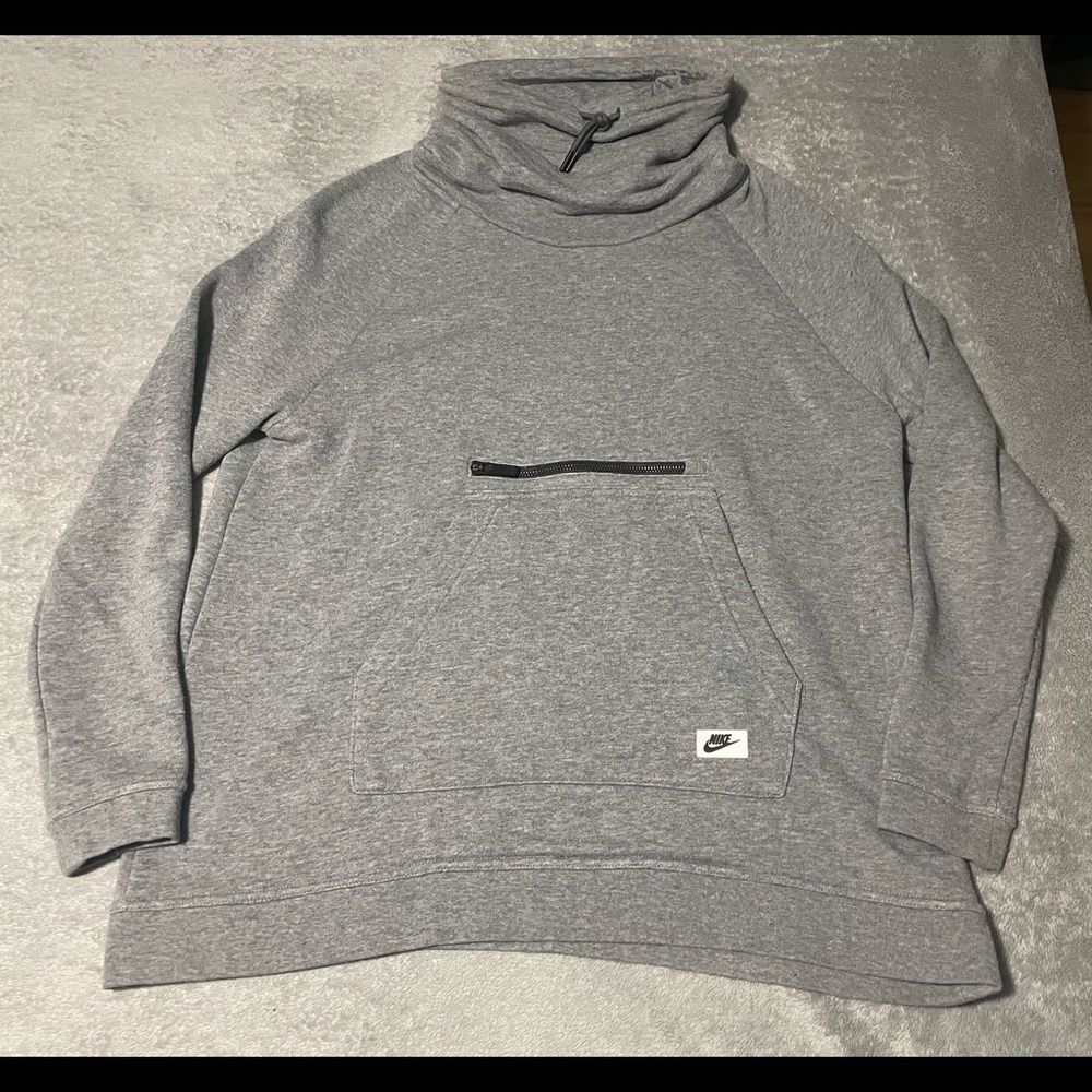Nike sportswear modern funnel neck sweatshirt size M fits L grey VGUC